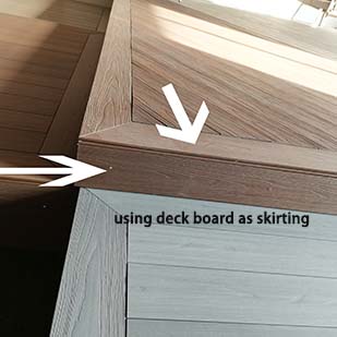 How to match the edge banding when installing composite decking